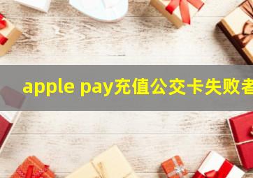 apple pay充值公交卡失败者